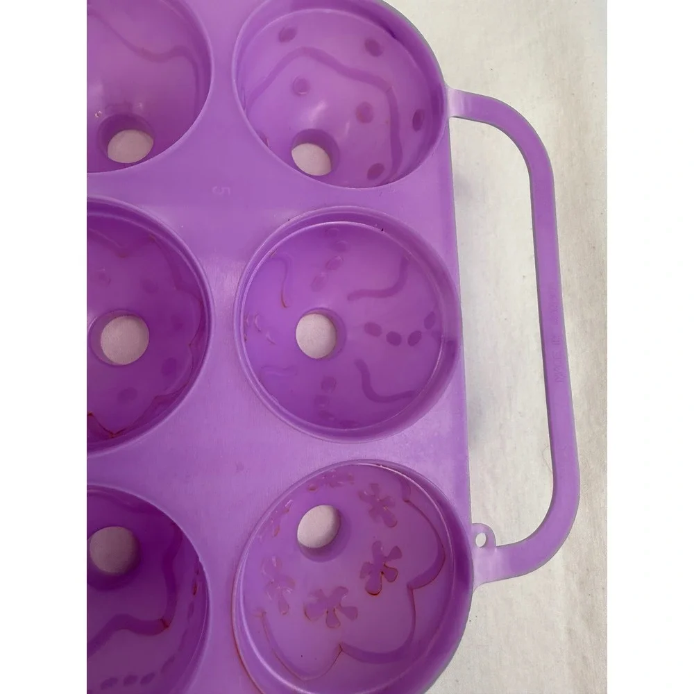 Vintage Jell-O Jiggler Egg Molds Set of 2 Pink and Purple Plastic 6 Cavity Trays
